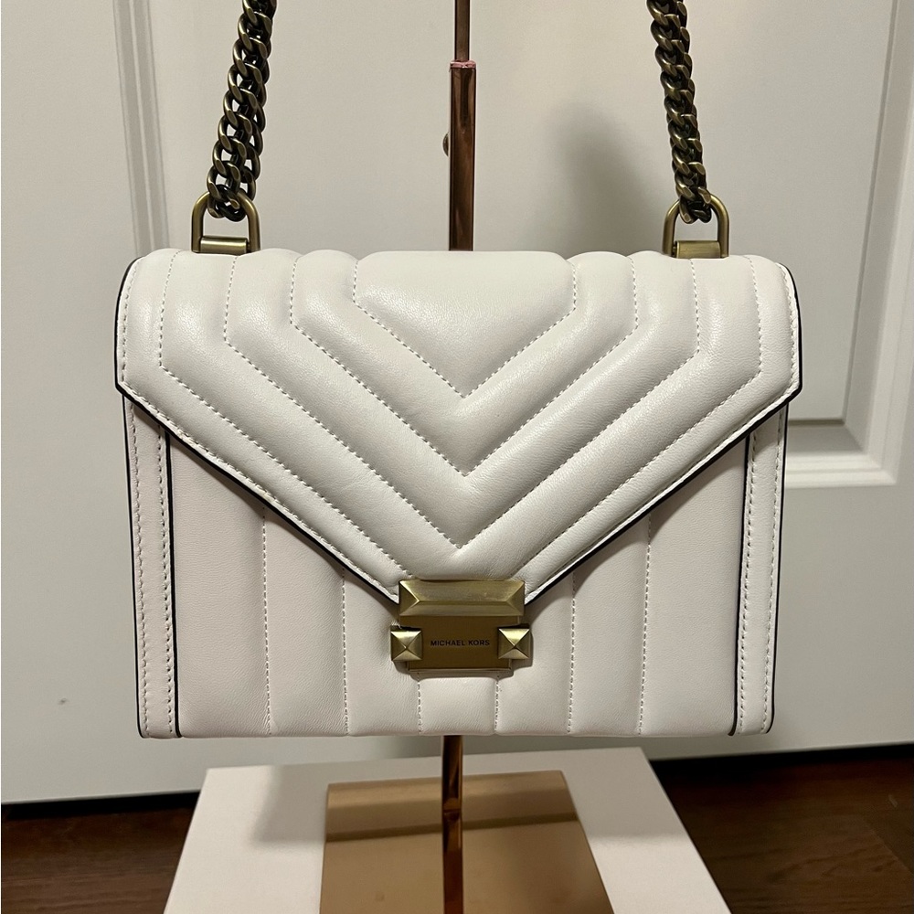 COPY - Michael Kors Whitney Chevron Quilted Bag (White)